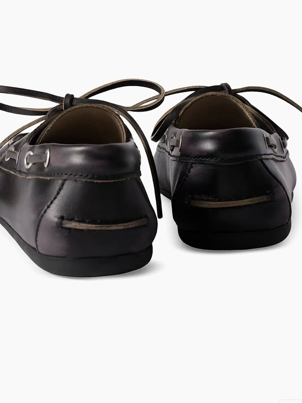 Miu Miu Unlined Bleached Leather Boat Shoes NWOT - Picture 4 of 9